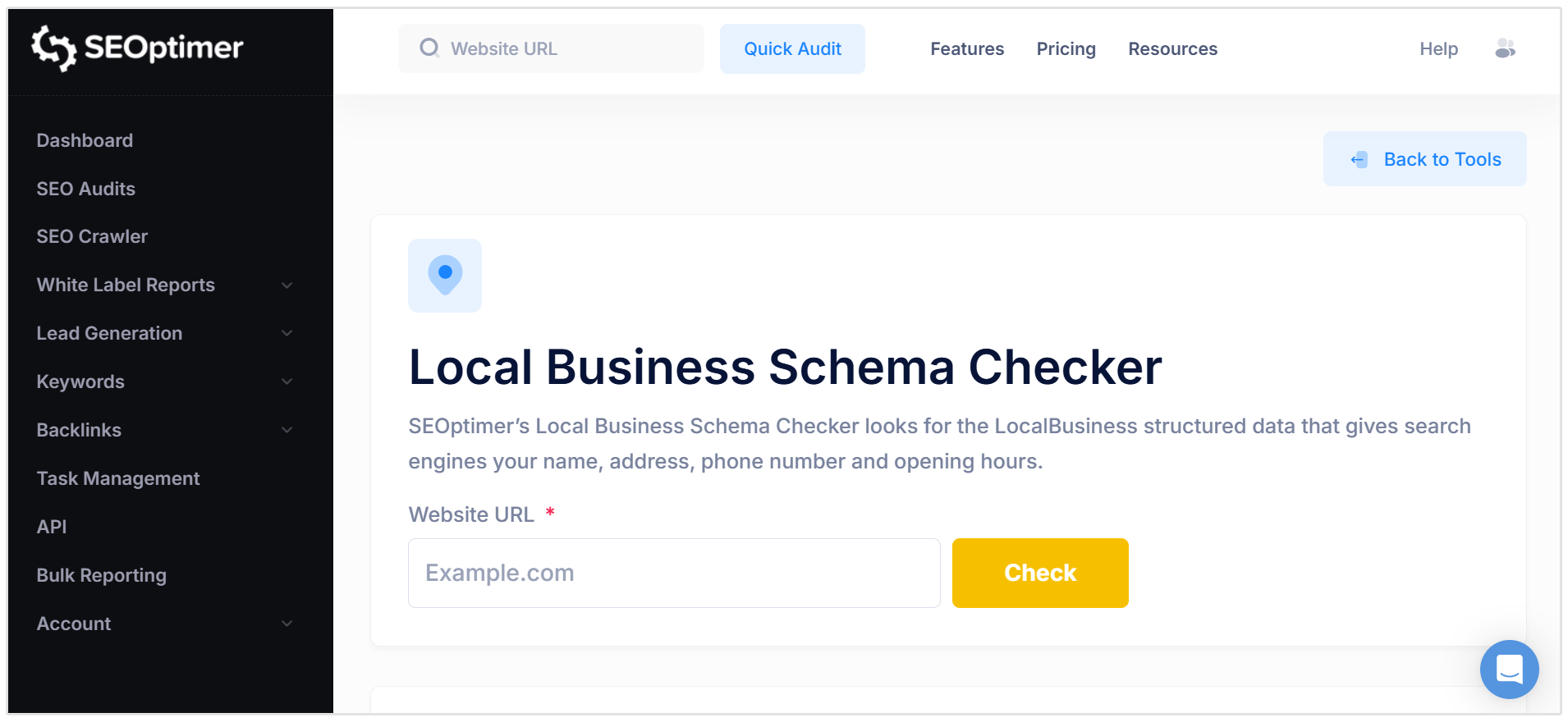 LocalBusiness Schema Checker